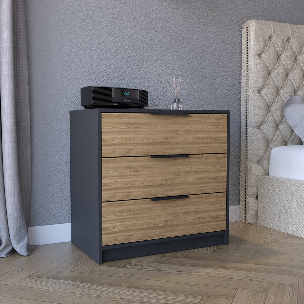 Cómoda Japón Wengue 70x68.7cm De Tres Hileras con Tres Cajones - Cajoneras y Comodas | Bylmo