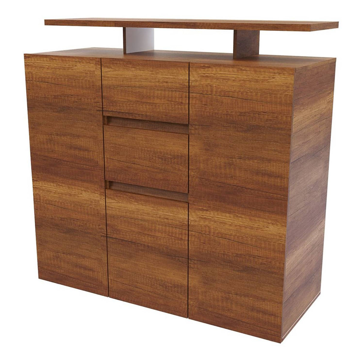 Cómoda Saur Caramelo 120 cm con Tres Puertas y Dos Cajones - Cajoneras | Bylmo