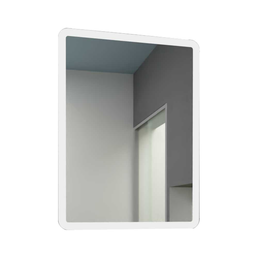 Espejo de Baño Arezo Plateado 80x60cm Rectangular y con Iluminiación Led - Espejos Decorativos | Bylmo