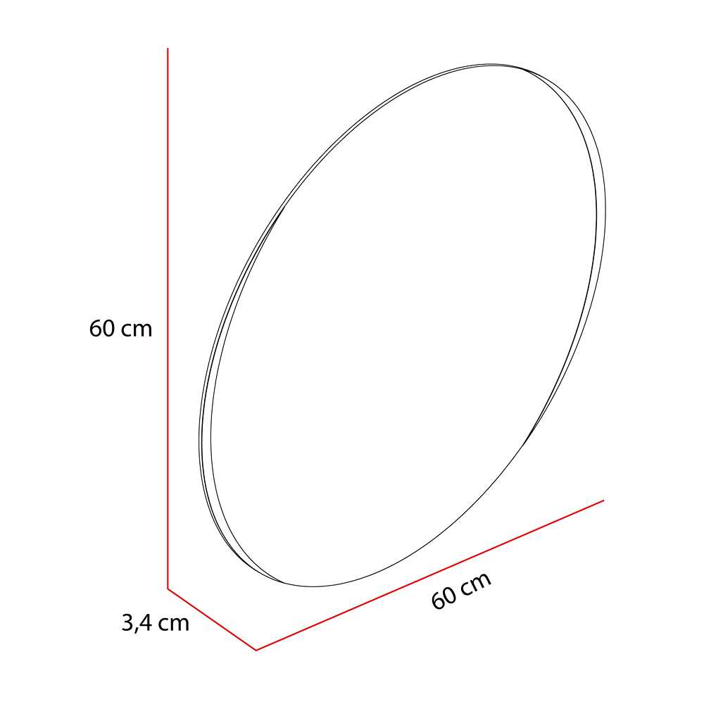 Espejo de Baño Dakota Plateado 60x60cm Redondo y con Iluminiación Led - Espejos Decorativos | Bylmo