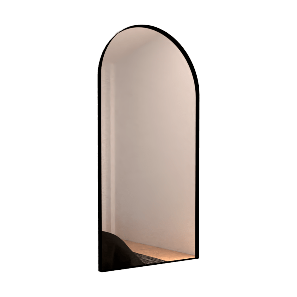 Espejo de Pared Dalton Plateado 60x120cm Arco Superior con Marco Metalico - Espejos Decorativos | Bylmo