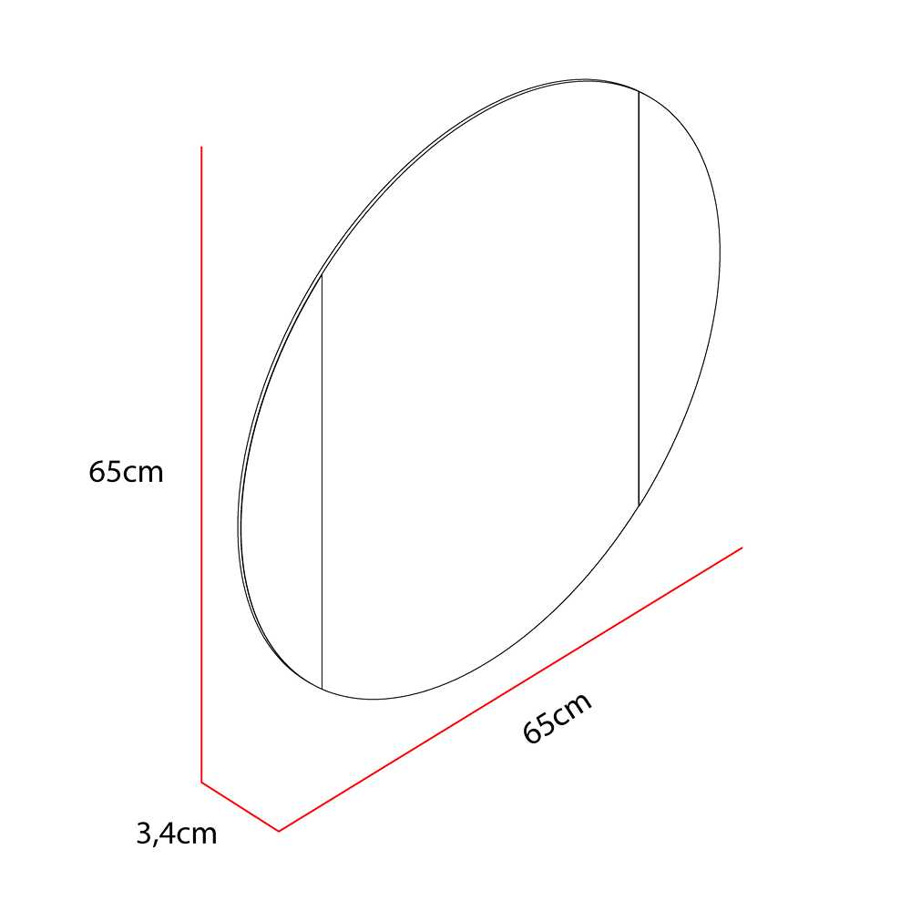 Espejo de Baño Lucca Plateado 65x65cm Redondo y con Iluminiación Led - Espejos Decorativos | Bylmo