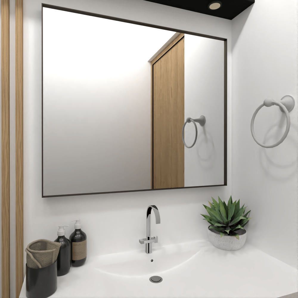 Espejo de Baño Onix Plateado 65x75cm Rectangular - Espejos Decorativos | Bylmo