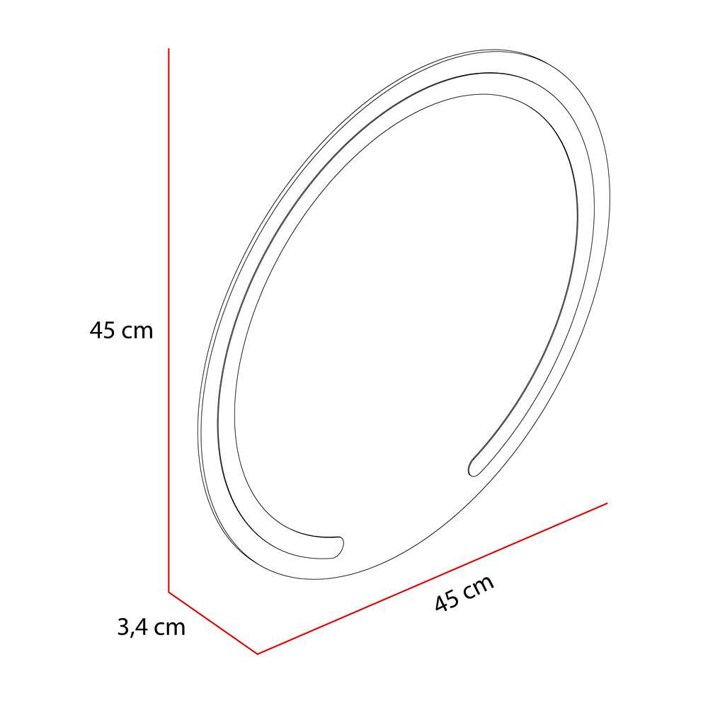 Espejo de Baño Ovalle Plateado 45x45cm Redondo y con Iluminiación Led - Espejos Decorativos | Bylmo