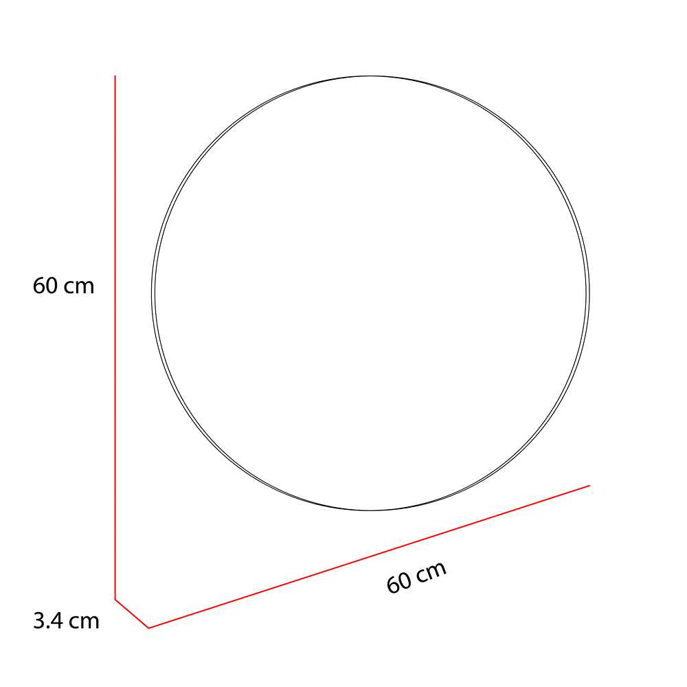 Espejo de Baño Salerno Plateado 60x60cm Redondo y con Iluminiación Led - Espejos Decorativos | Bylmo