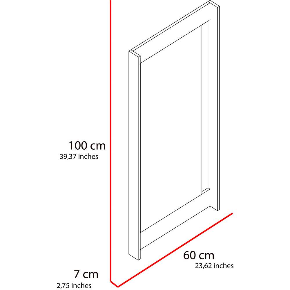 Espejo Scala Rectangular 60 cm x 100 cm Plateado - Espejos Decorativos | Bylmo