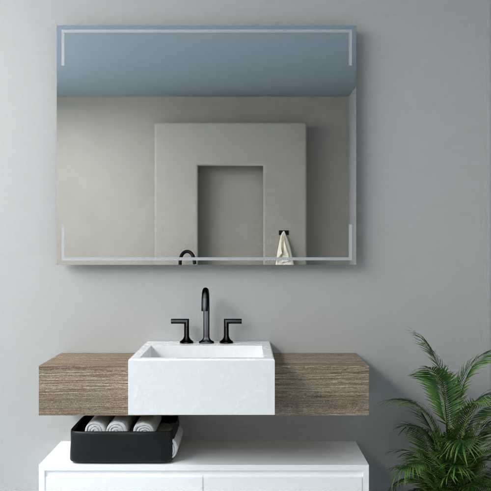 Espejo de Baño Terranova Plateado 80x100cm Rectangular - Espejos Decorativos | Bylmo