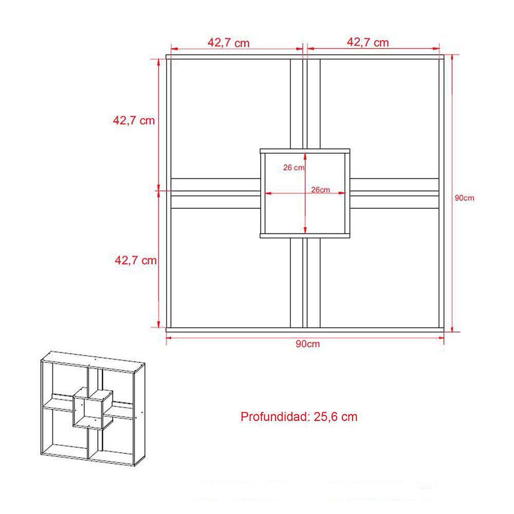 Biblioteca Gracia Blanco 90 cm - Bibliotecas | Bylmo