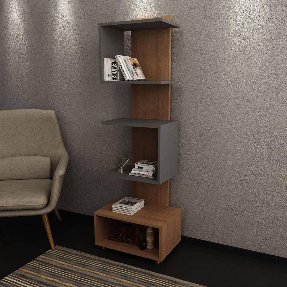 Biblioteca Dolly Almendra y Gris 45 cm - Bibliotecas | Bylmo