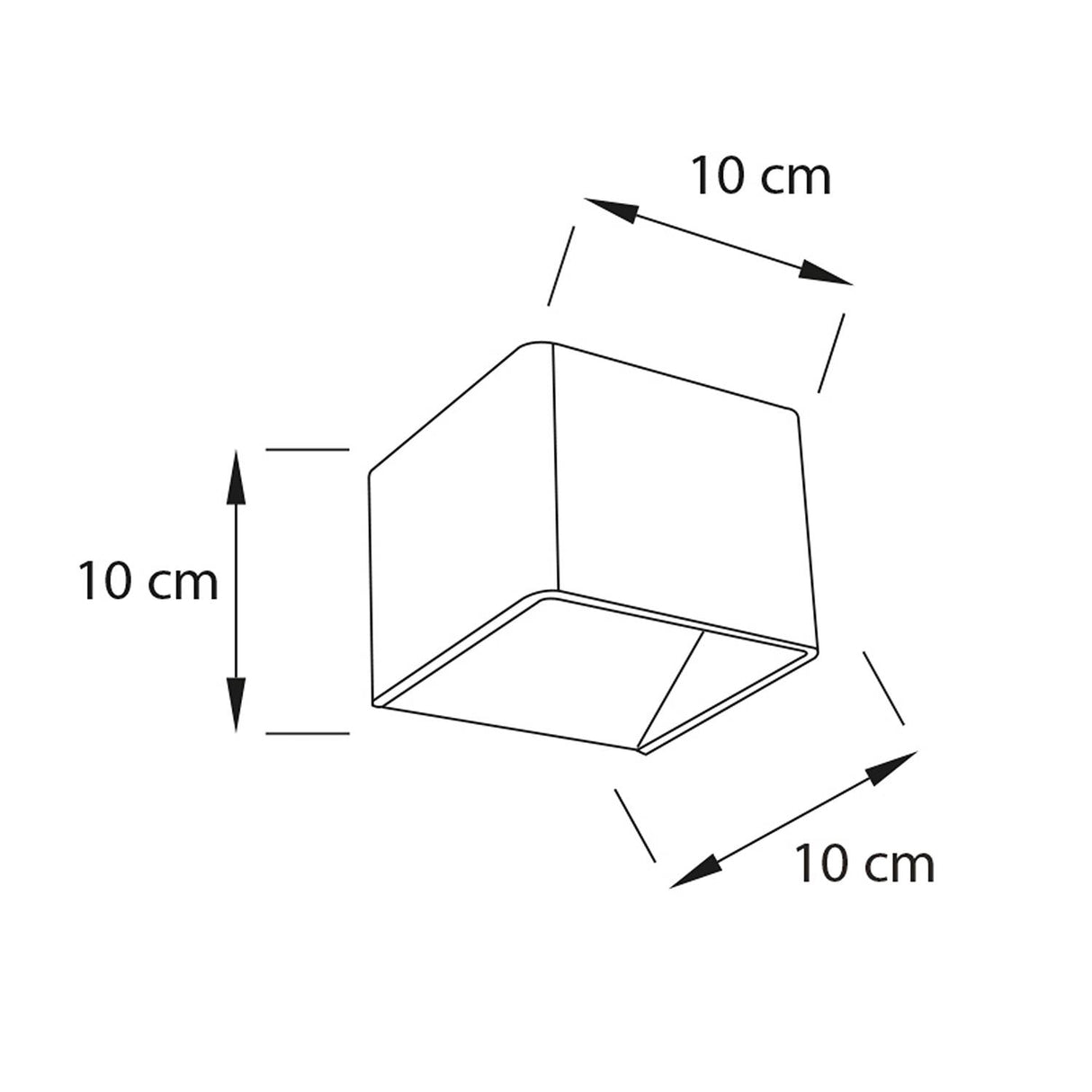 Lámpara de Pared LED Kengo Negro 10x10cm de Una Luz con Bombilla - Iluminacion | Bylmo