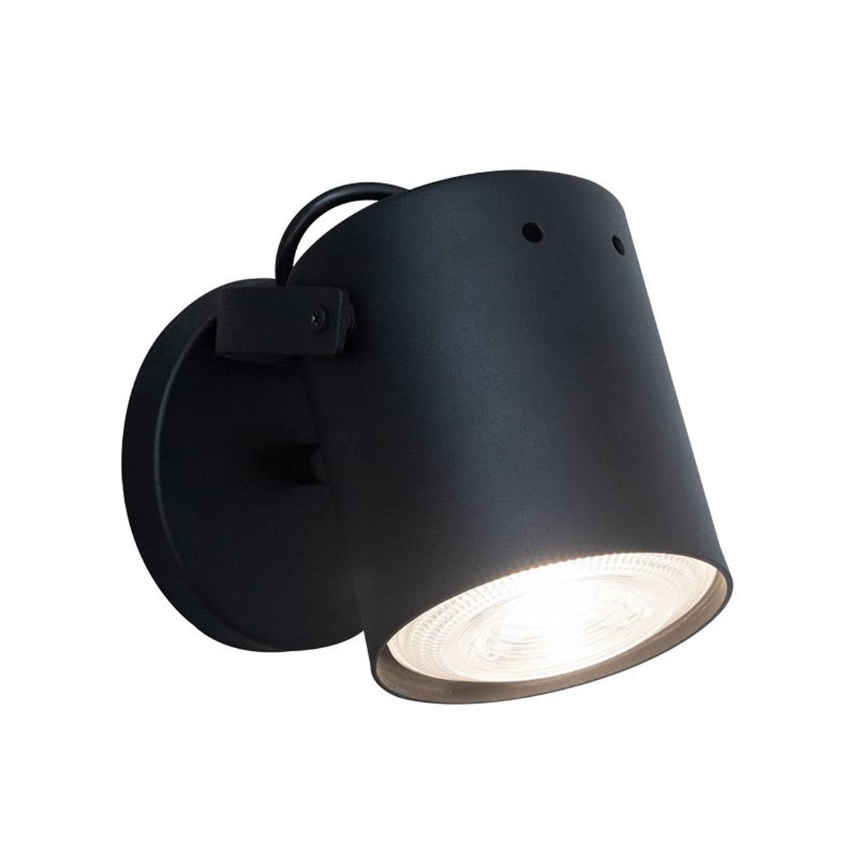 Spot de Iluminación LED Omega Negro 12x12cm para Una Luz Ajustable en Altura y con Bombilla - Iluminacion | Bylmo