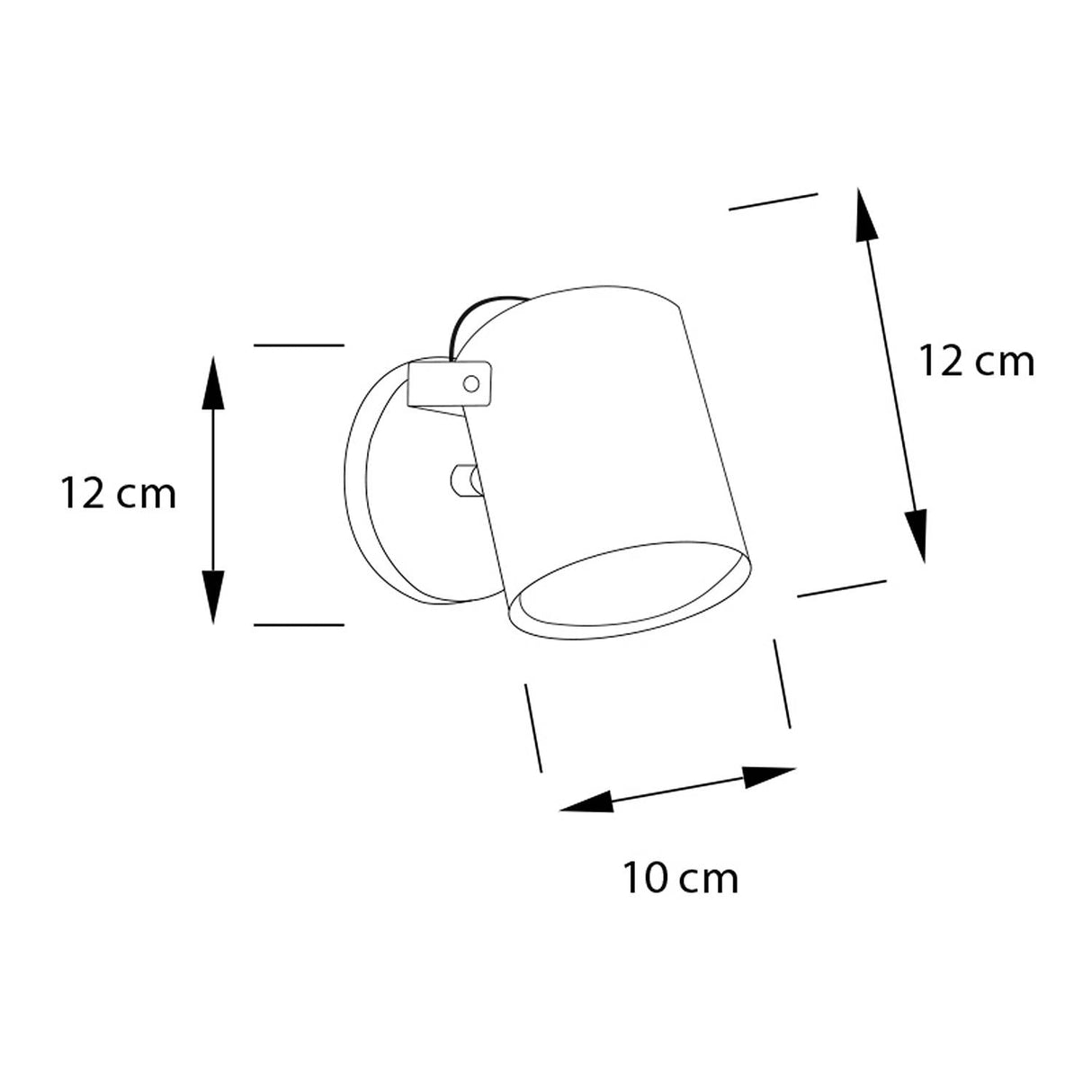 Spot de Iluminación LED Omega Negro 12x12cm para Una Luz Ajustable en Altura y con Bombilla - Iluminacion | Bylmo