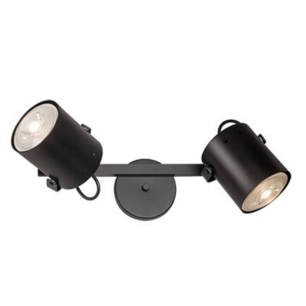 Spot de Iluminación LED Omega Negro 42x12cm para Dos Ajustable en Altura y con Bombilla - Iluminacion | Bylmo