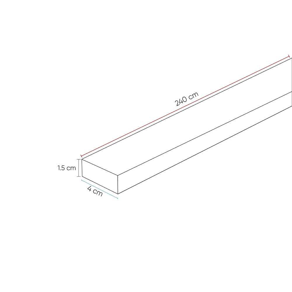 Moldura Honey Miel 1.5 x 4 x 240 cm de Interior - Puertas | Bylmo