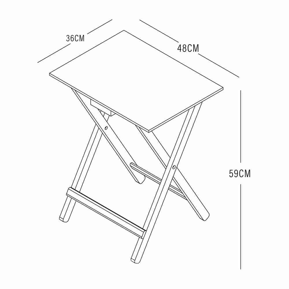 Mesa Auxiliar Helechos Cafe 50 cm Plegable - Mesas Auxiliares | Bylmo