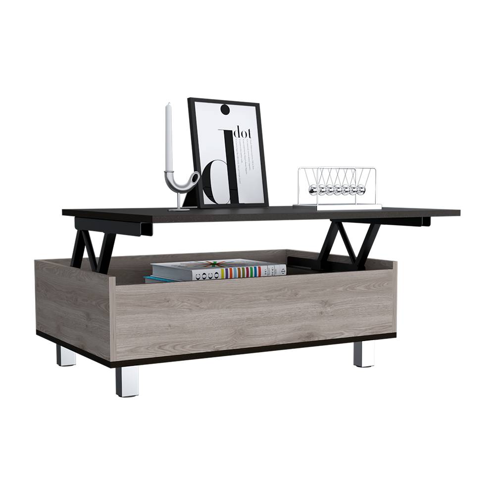 Mesa de Centro Ceniza 80x29cm Rectangular Transformable Con Patas - Mesas | Bylmo