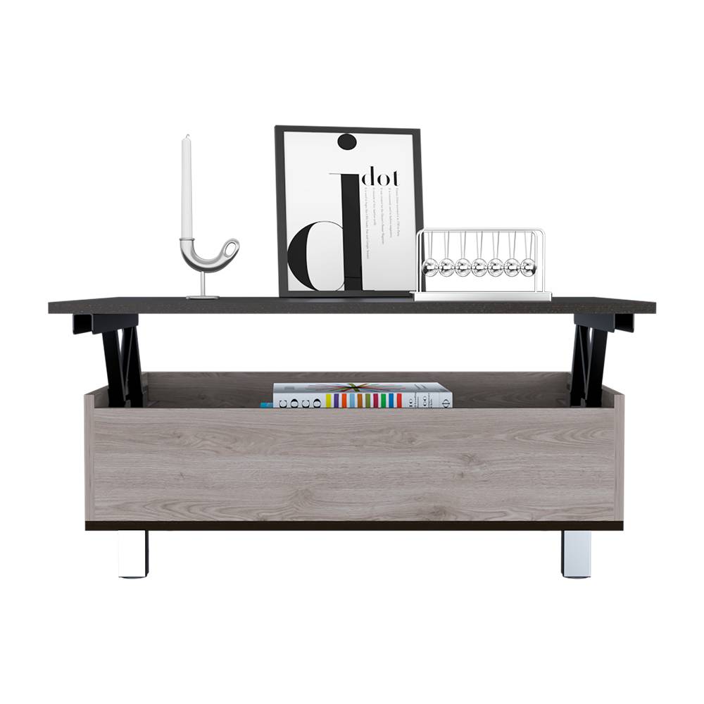 Mesa de Centro Ceniza 80x29cm Rectangular Transformable Con Patas - Mesas | Bylmo