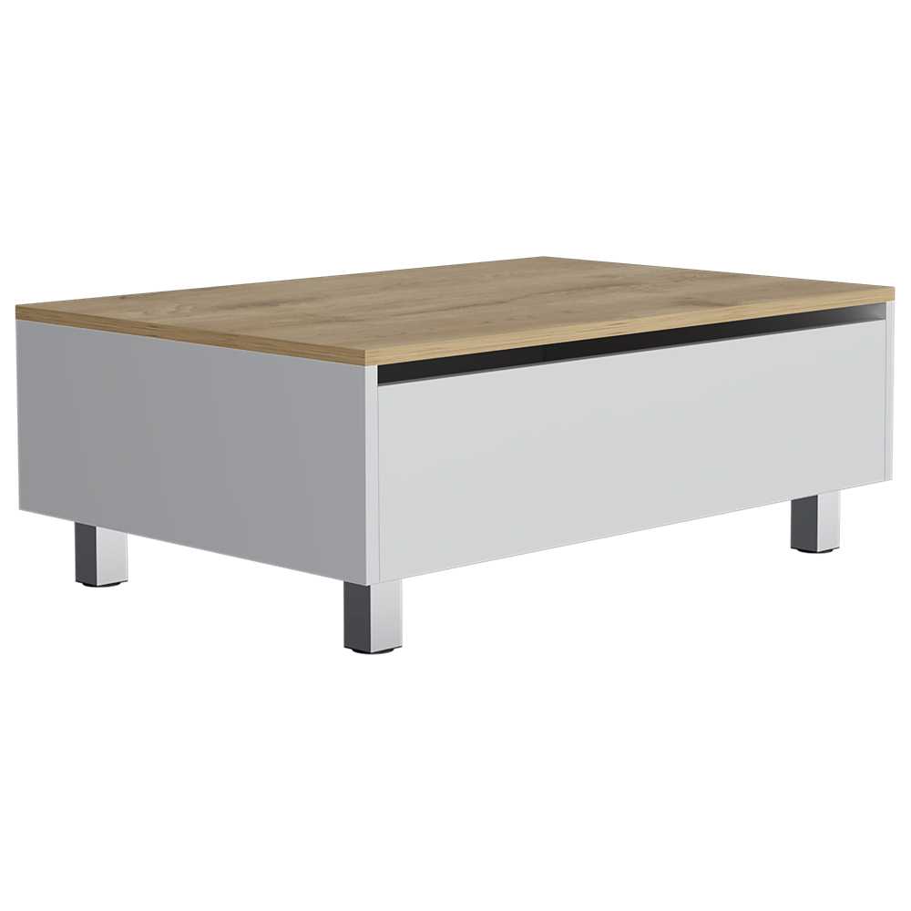 Mesa de Centro Gamba Blanco 80 cm Extensible - Mesas de Centro | Bylmo