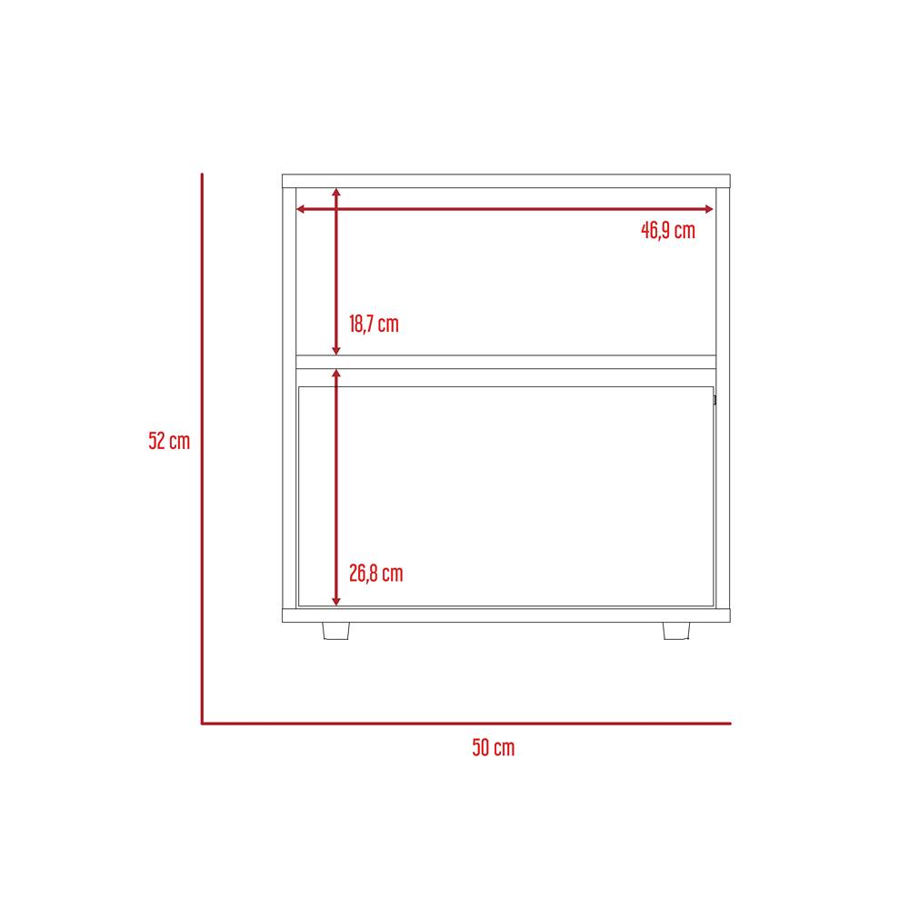Mesa de Noche Galento Duna 50 cm con Una Puerta - Mesas de Noche | Bylmo