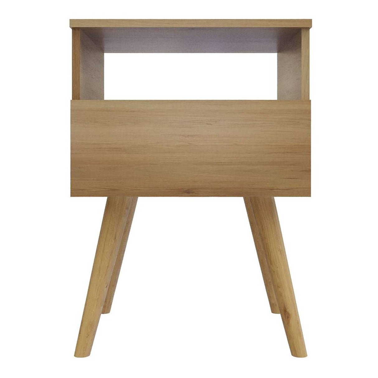 Mesa de Noche York Rovere 45x63.4cm con Un Cajón y con Un Compartimiento - Mesas de Noche | Bylmo