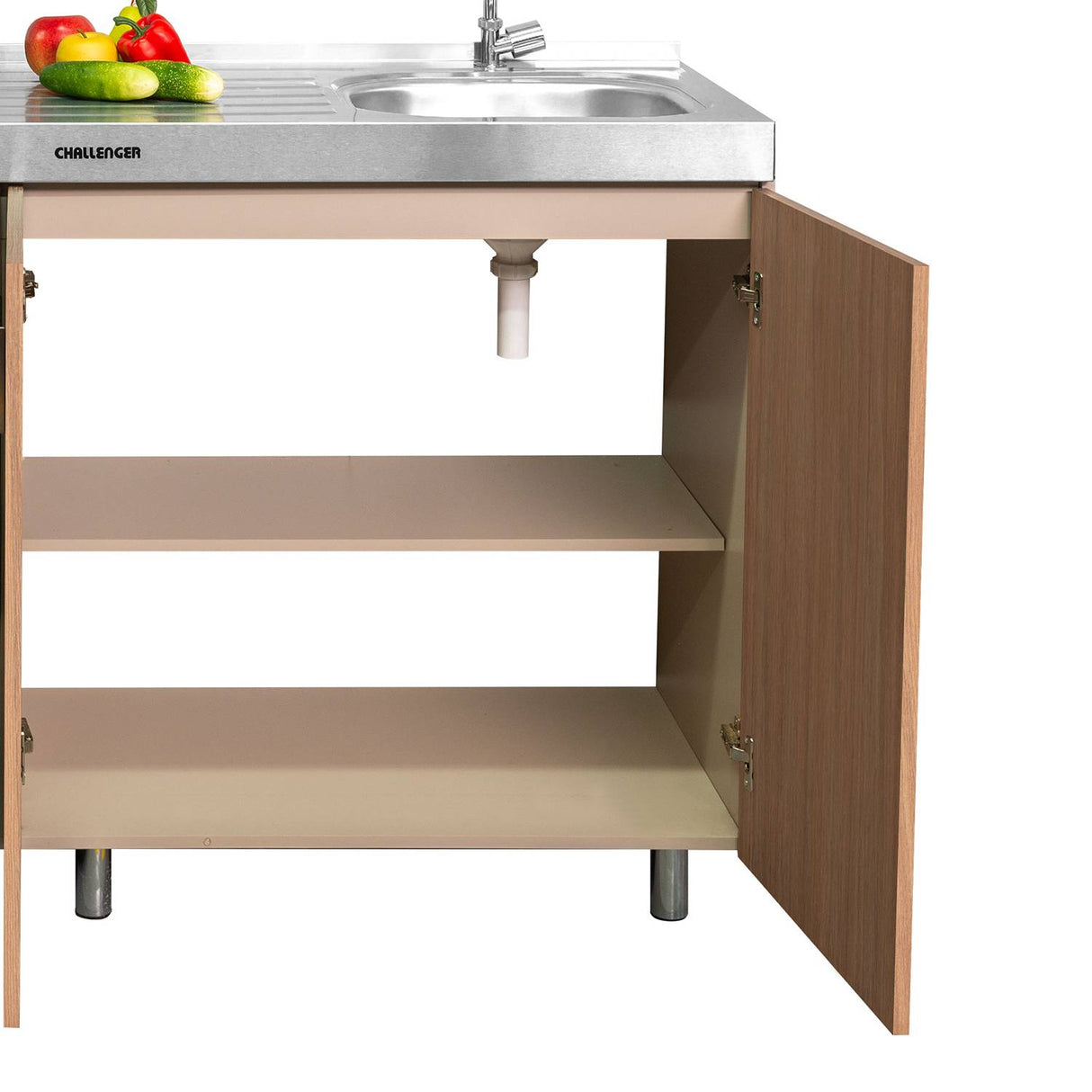 Mueble Inferior con Tres Puertas y Un Cajón Saur Amber 180 cm sin Mesón - Cocinas | Bylmo