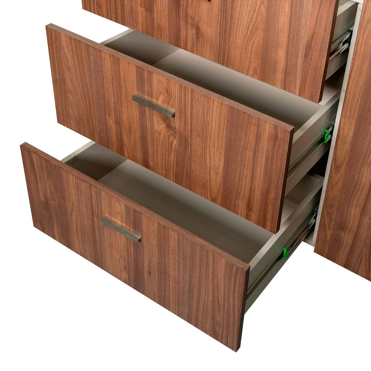 Mueble Inferior con Tres Puertas y Tres Cajones Felix Dark 180 cm sin Mesón - Cocinas | Bylmo