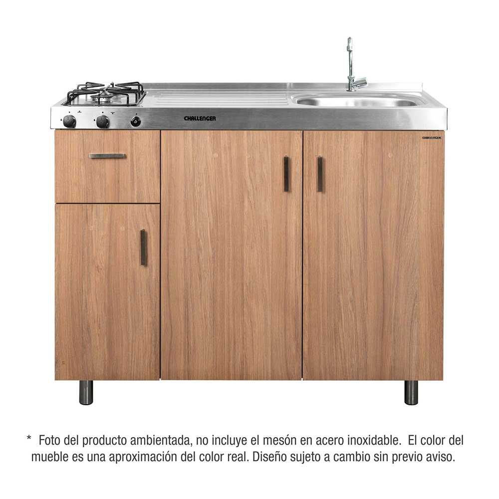 Mueble Inferior con Tres Puertas y Un Cajón Soldeu Amber 118 cm Sin Mesón - Muebles Inferiores | Bylmo