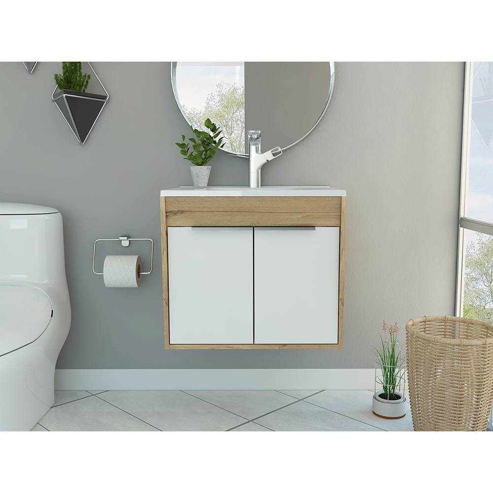 Mueble para Lavamanos Carter Duna 60x53.5cm Individual con Lavamanos con Dos Puertas - Gabinetes | Bylmo