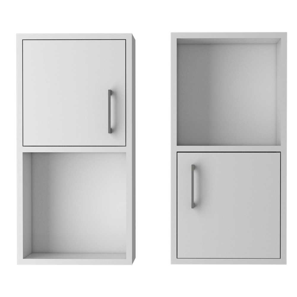 Set x 2 Gabinetes de Baño Rectangular Bath Blanco 30x30cm sin Espejo y con Dos Puertas - Muebles para Baño | Bylmo