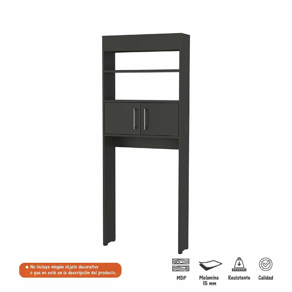 Mueble Auxiliar para Baño Lotus Wengue 62x160cm sin Cajones y con Un Entrepaño - Muebles para Baño | Bylmo