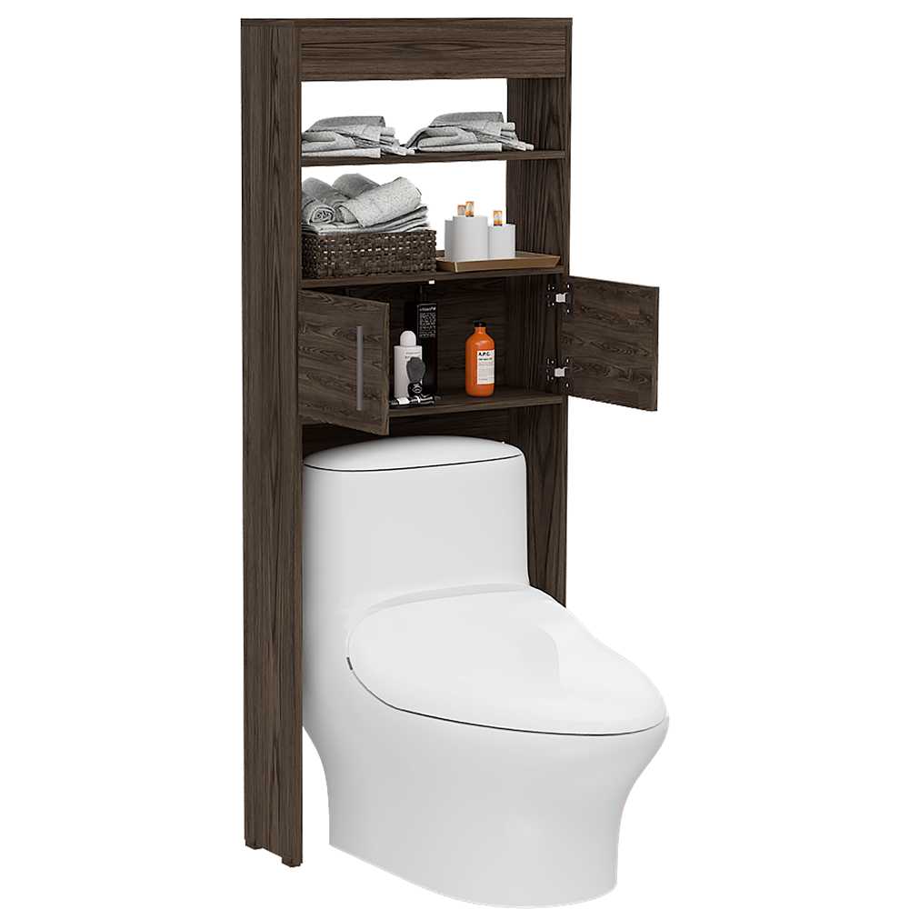 Ahorrador de Espacio para Baño Madrid Coñac 62.4x160cm sin Cajones y con Un Entrepaño - Muebles para Baño | Bylmo