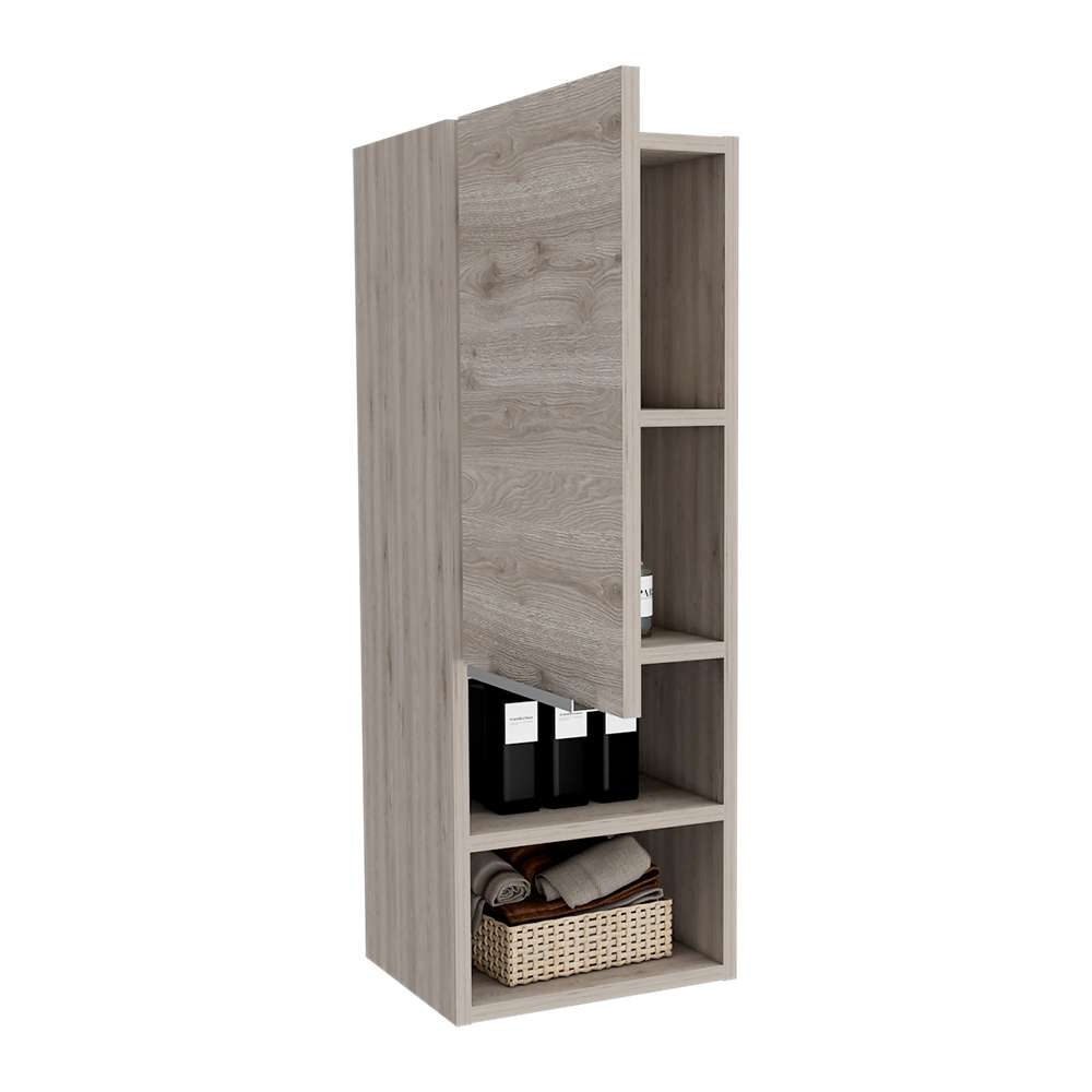 Gabinete de Baño Rectangular Mila Ceniza 30x30cm sin Espejo y con Una Puerta - Muebles para Baño | Bylmo