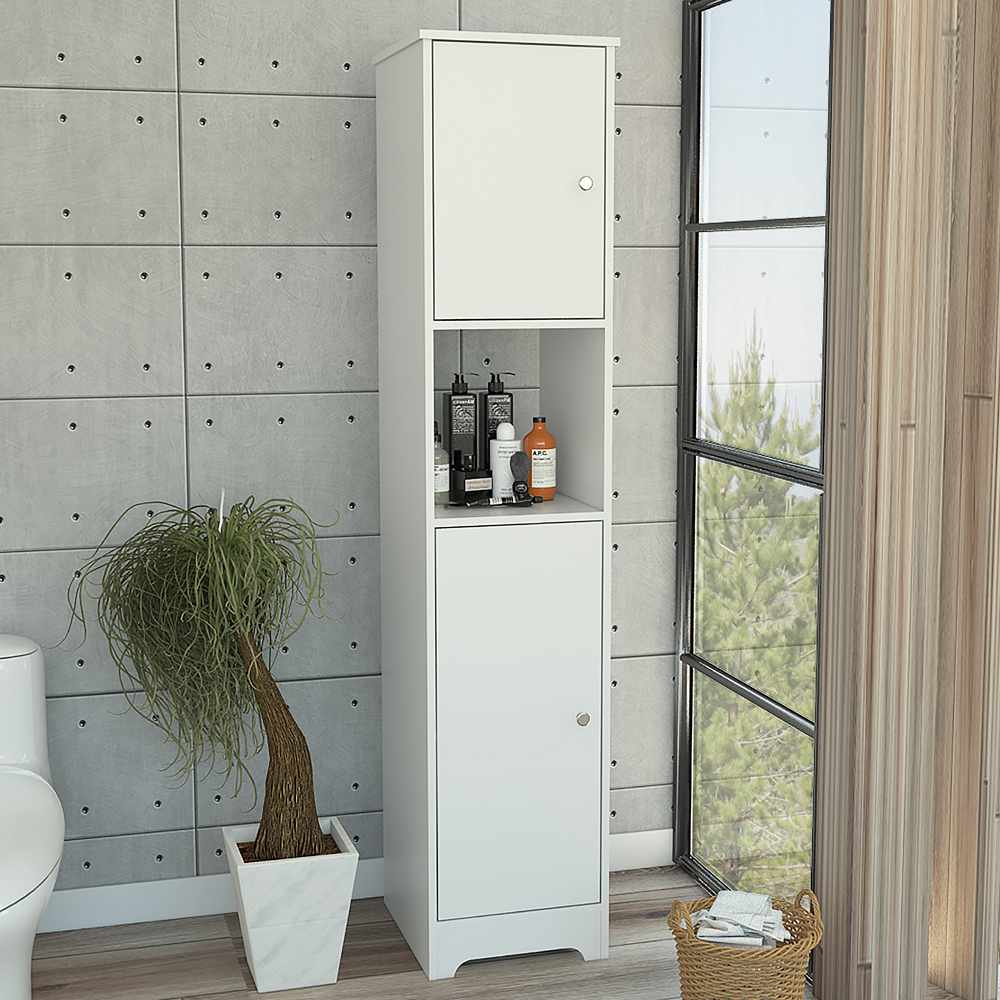 Mueble Auxiliar para Baño Myth Blanco 37x173cm sin Cajones y con Tres Entrepaños - Muebles para Baño | Bylmo