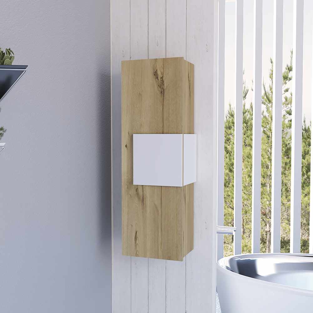 Gabinete de Baño Rectangular Nova Blanco 32x98cm sin Espejo y con Una Puerta - Muebles para Baño | Bylmo