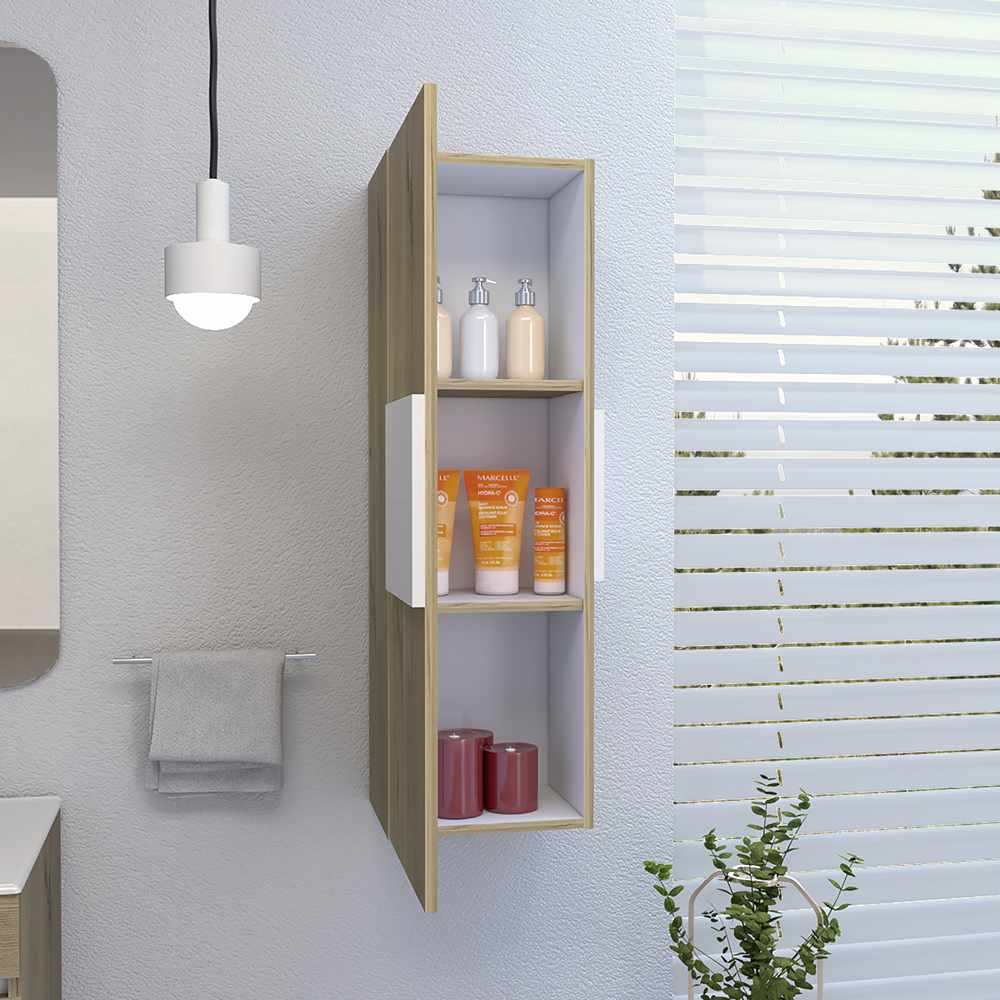 Gabinete de Baño Rectangular Nova Blanco 32x98cm sin Espejo y con Una Puerta - Muebles para Baño | Bylmo
