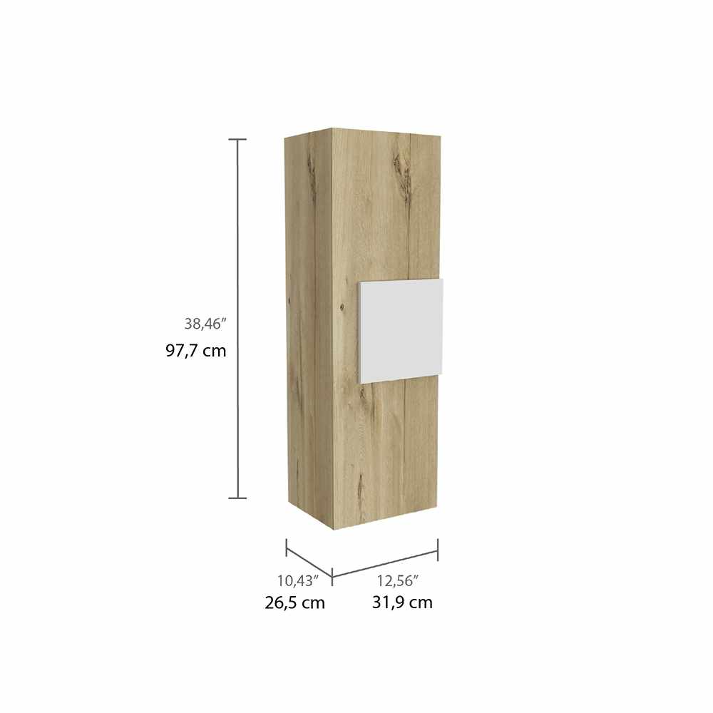 Gabinete de Baño Rectangular Nova Blanco 32x98cm sin Espejo y con Una Puerta - Muebles para Baño | Bylmo