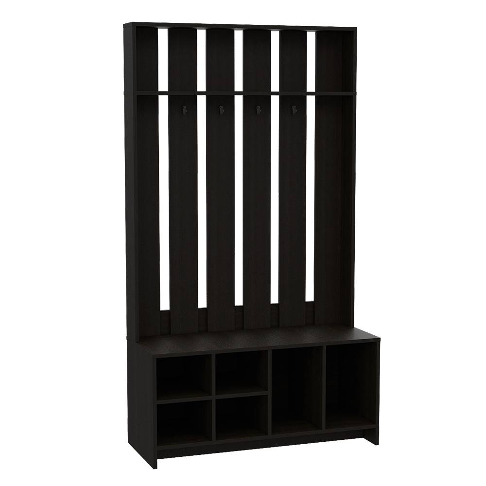 Mueble Recibidor Beijing Wengue 96 cm con Zapatero - Bifes | Bylmo