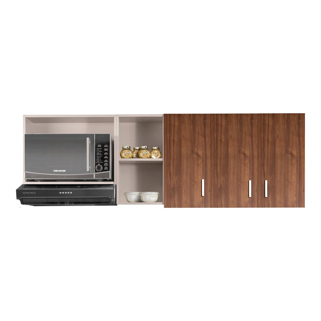 Mueble Superior con Tres Puertas Sable Dark 180 cm - Cocinas | Bylmo