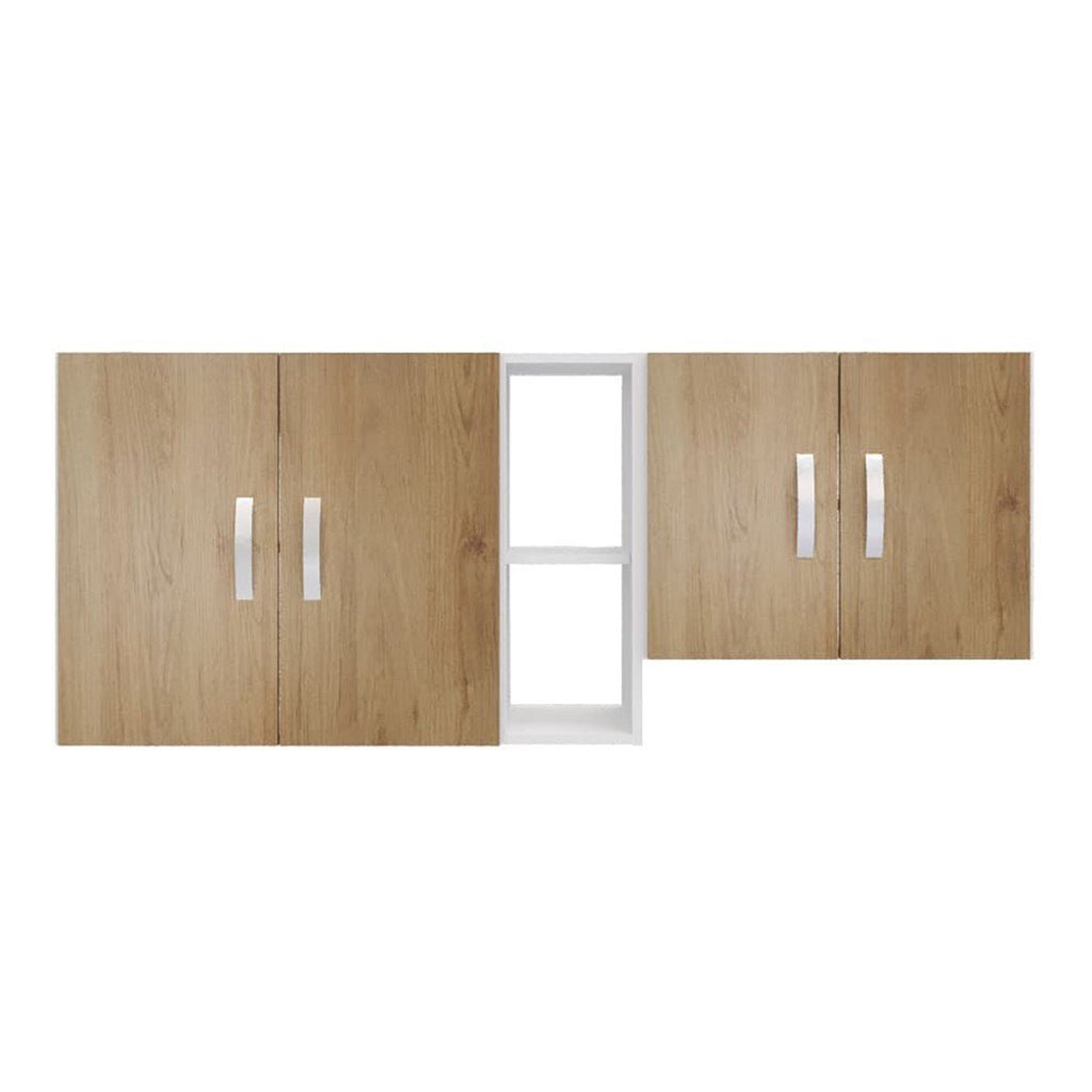 Mueble Superior de Cocina Andina Rovere 150x60cm con Tres Entrepaños y con Cuatro Puertas - | Bylmo