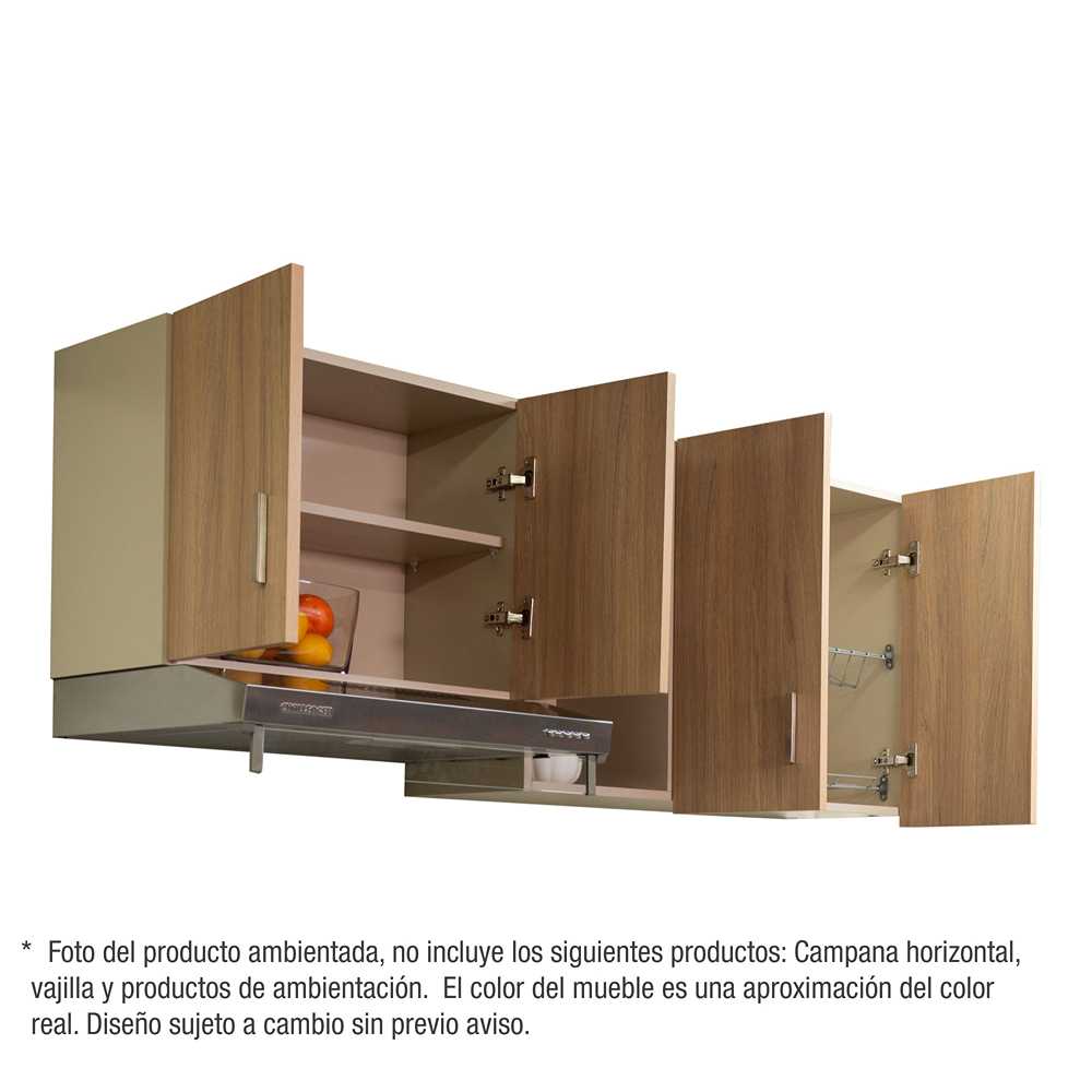 Mueble Superior con Cuatro Puertas Nyer Amber 150 cm - Muebles Superiores | Bylmo