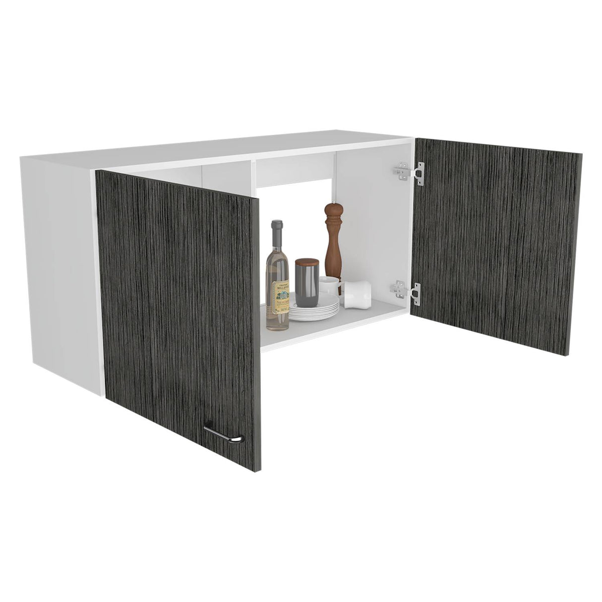 Mueble Superior de Cocina Napoles Roble gris 100x49cm sin Entrepaños y con Dos Puertas - Muebles Superiores | Bylmo