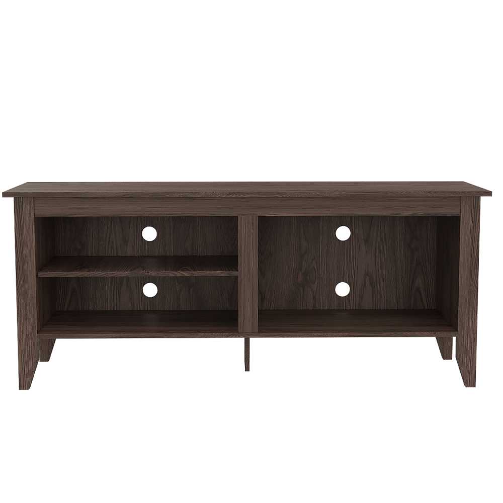 Rack de TV Essential Lite Coñac 147x61cm Para TV Hasta 65 Pulgadas sin Cajones con Ranuras para Cables y con Patas - Muebles de TV | Bylmo