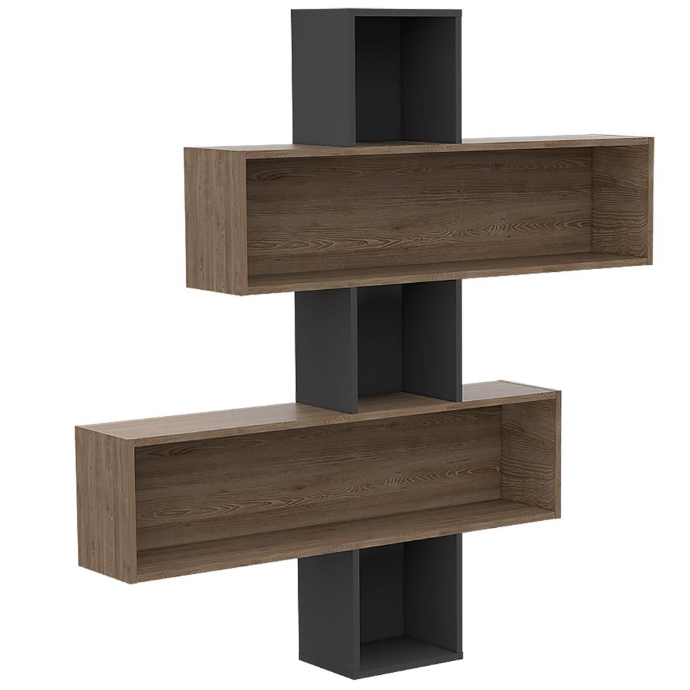 Repisa Wall Miel 127.1x20.1cm Rectangular Flotante con Dos Entrepaños - Repisas y Percheros | Bylmo