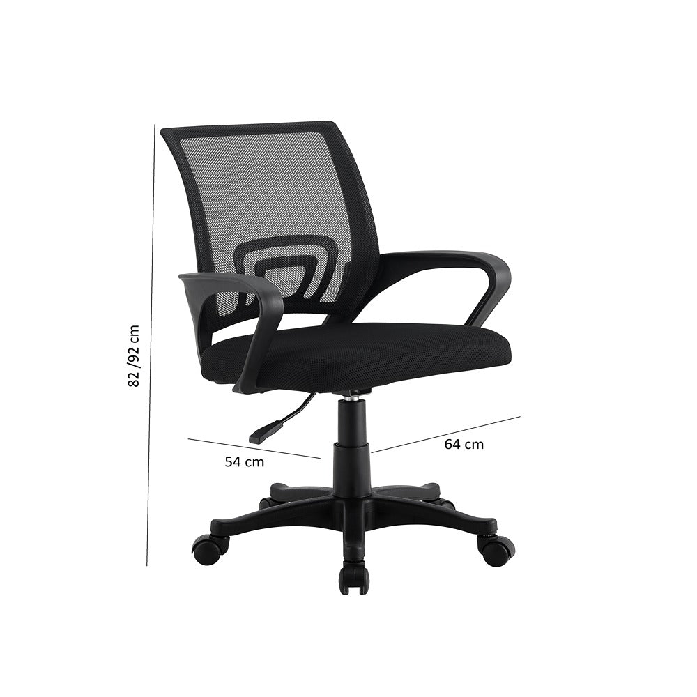 Silla Here Negro 95 cm x 55 cm Ajustable - Sillas de Oficina | Bylmo