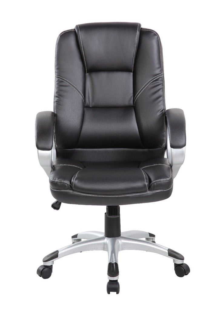 Silla Leather Negro 53 x 57 cm Ergonómica - Sillas de Oficina | Bylmo