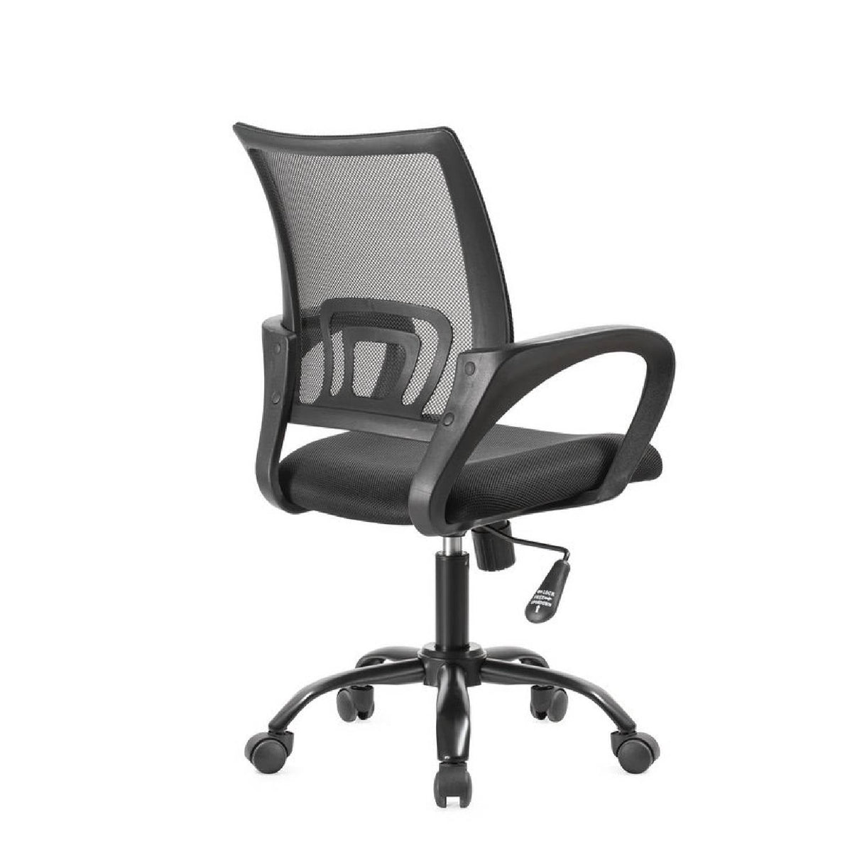 Silla Atenas Negro 55 cm con Altura Regulable - Sillas de Oficina | Bylmo