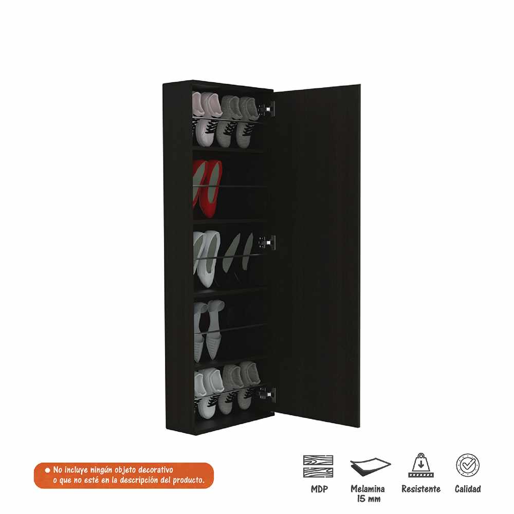 Zapatero Muvi Wengue 47x138cm Vertical de Cinco Niveles para Diez pares de Zapatos - Zapateros | Bylmo