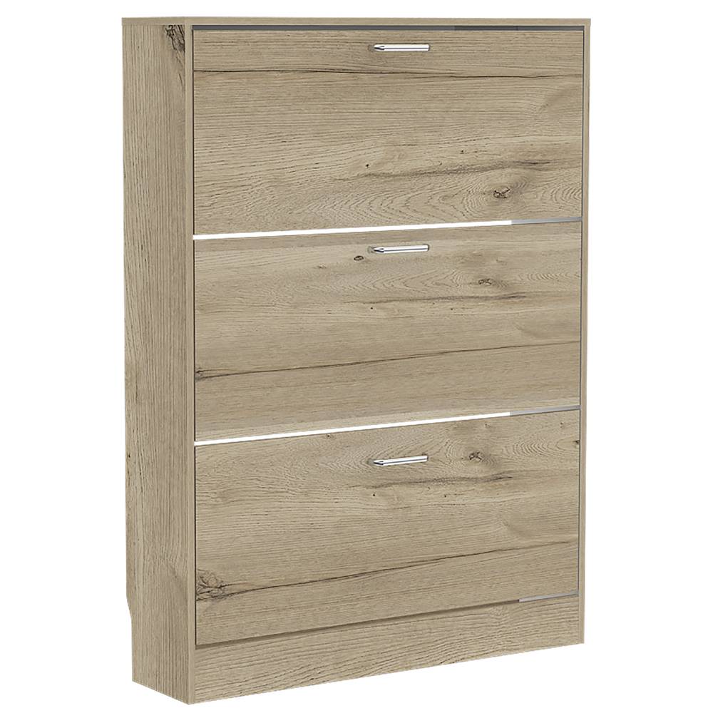 Zapatero Z 94 Duna y Blanco 94.2x128.7cm Vertical de Tres Niveles para Seis pares de Zapatos - Closets | Bylmo