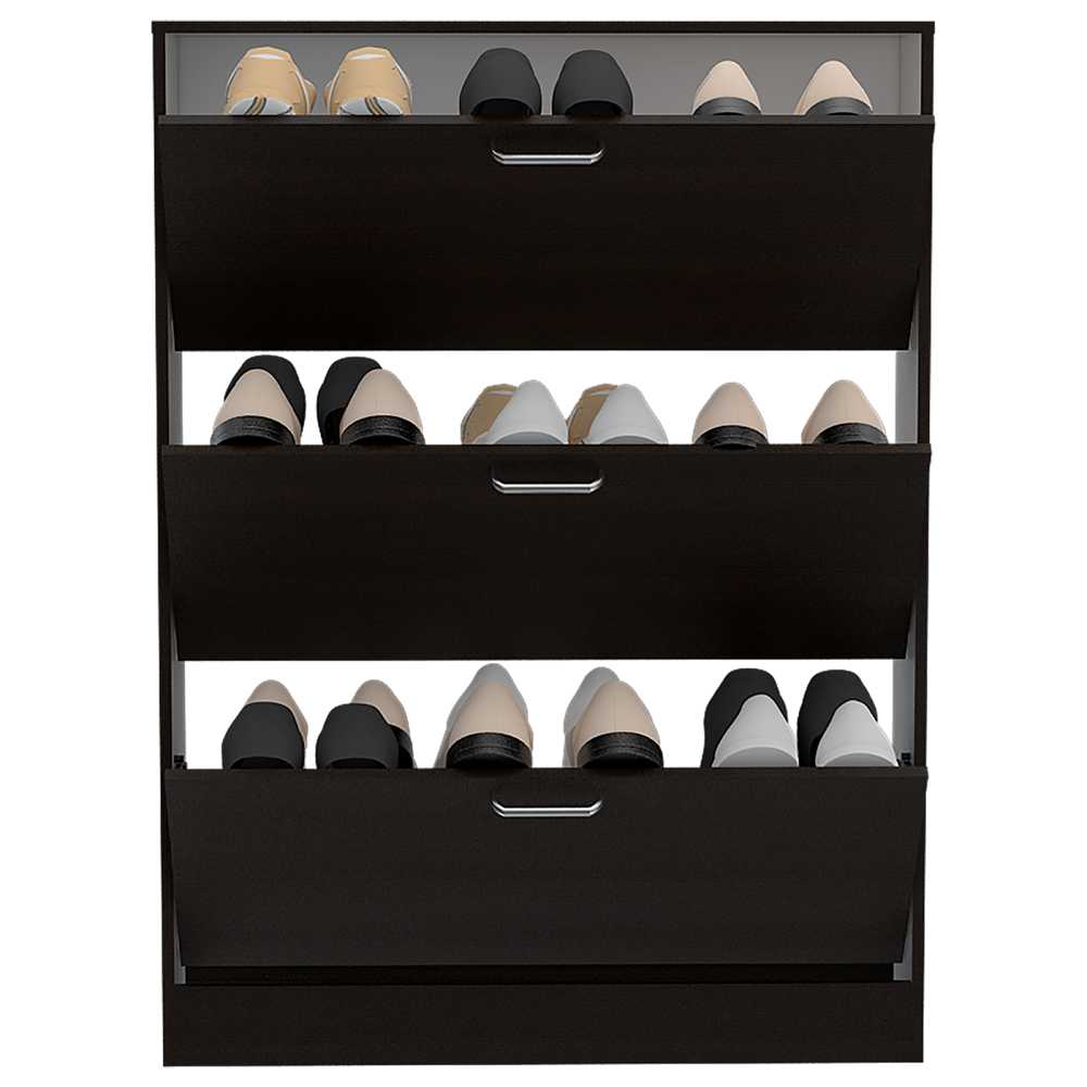 Zapatero Z 94 Wengue 94x94cm Vertical de Tres Niveles para Nueve pares de Zapatos - Zapateros | Bylmo