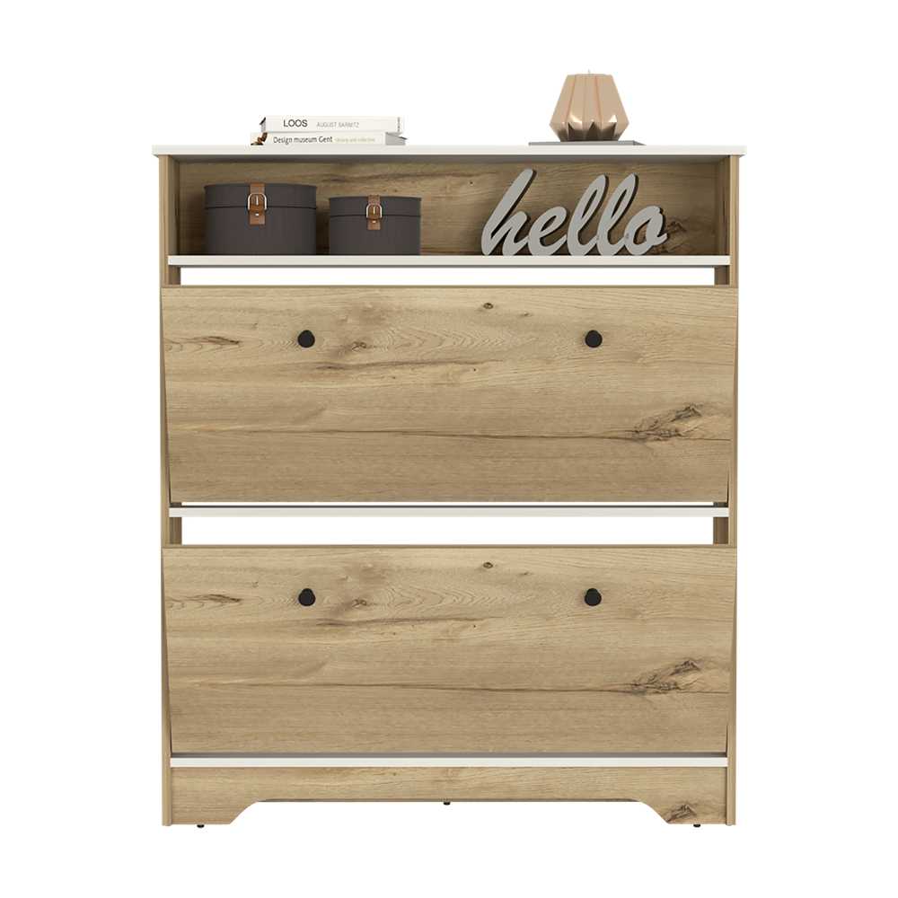 Zapatero Bi Color Duna 100x116.2cm Horizontal de Dos Niveles para Seis pares de Zapatos - Zapateros | Bylmo